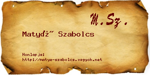 Matyé Szabolcs névjegykártya